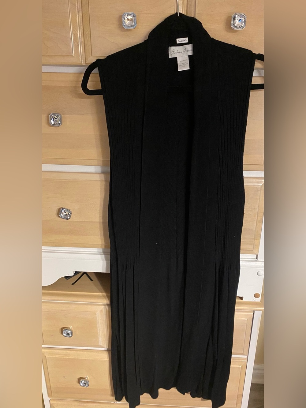 2XL Sophisticate Black Knit Sleeveless Vest